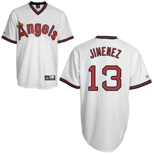 Luis Jimenez #13 Youth Baseball Jersey-Los Angeles Angels of Anaheim Authentic Cooperstown White MLB Jersey